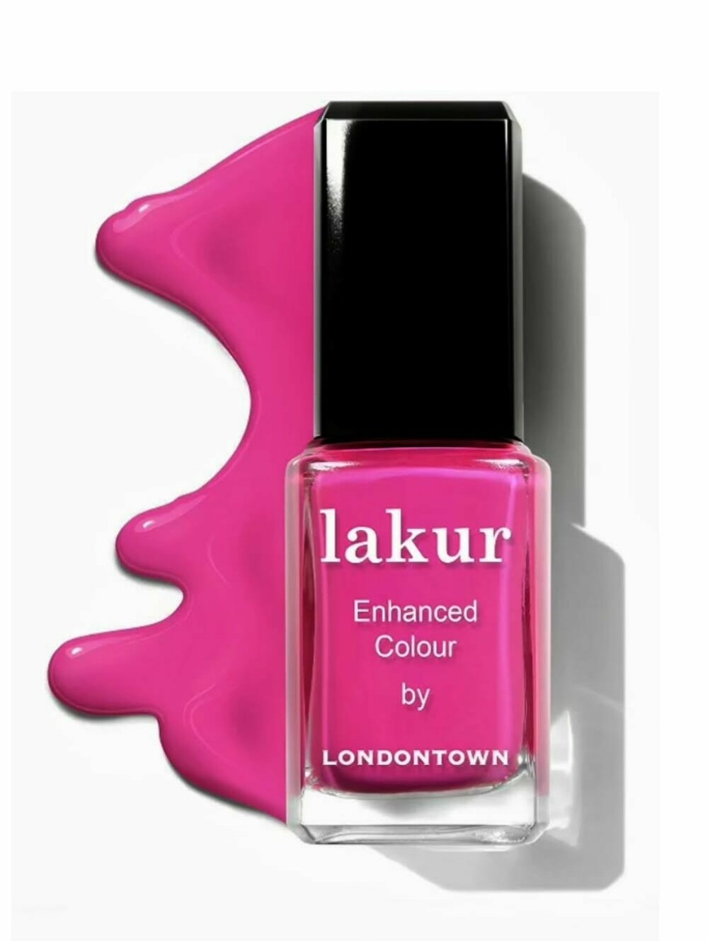 Londontown lakur Nail Pòlish in Fruit Tella (Bright Pink) Full Size, 12ml *BNIP
